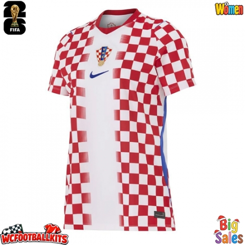 Croatia Replica Home Stadium Shirt for Women World Cup 2026 Short Sleeve